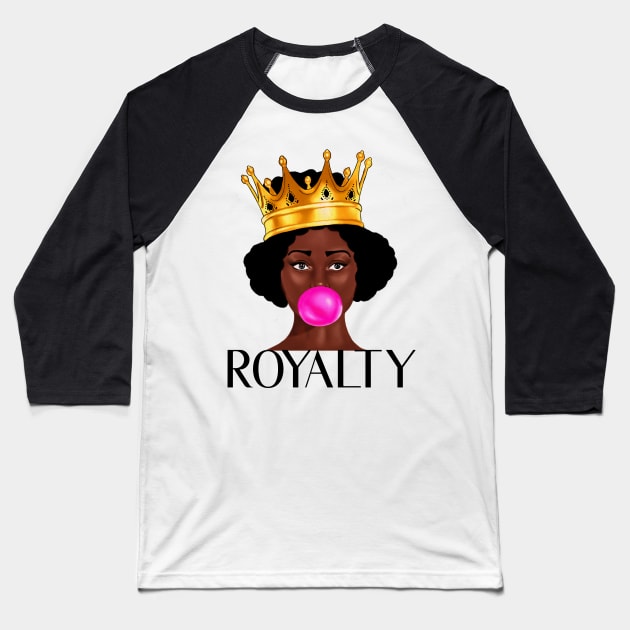 Royalty Melanin Queen Baseball T-Shirt by johnnie2749